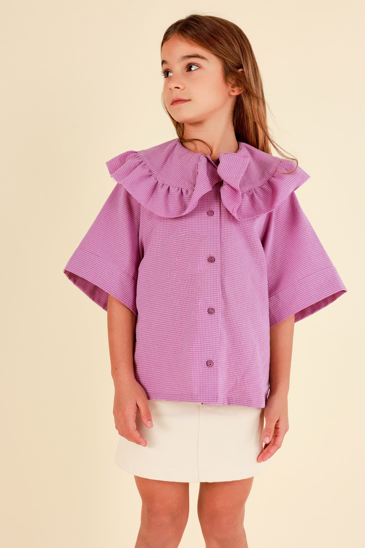 Ruffled Collar Shirt